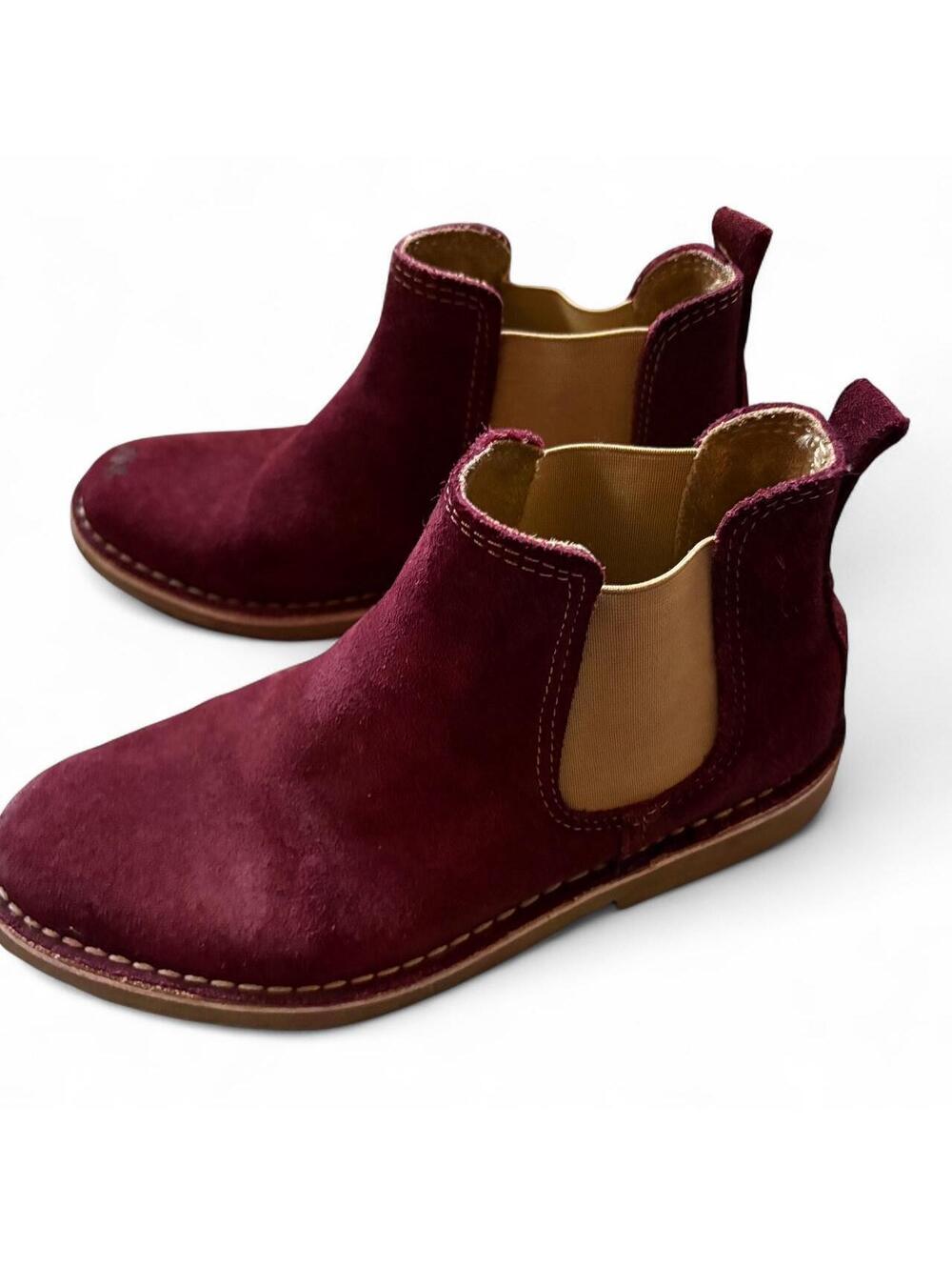 Authentic burgundy Spanish Suede Chukka Chelsea boots genuine Artesania